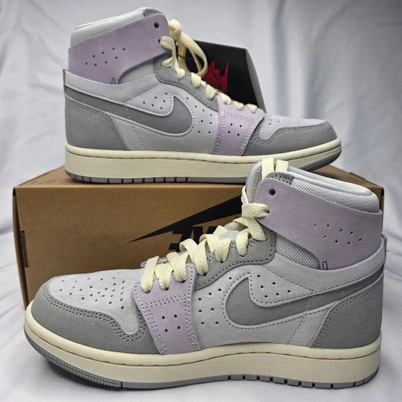 Nike Air Jordan 1 High Zoom CMFT 2 Photon Dust Grey Purple DV1305-005 Womens 5 - Picture 2 of 6